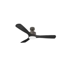Modulo de KlassFan - Super destratificateur et ventilateur DC 132 cm Chocolat bois noir Lumière dimmable 25 à 40 m²