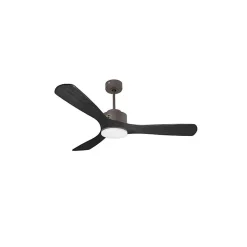 Modulo de KlassFan - Super destratificateur et ventilateur DC 132 cm Chocolat bois noir Lumière dimmable 25 à 40 m²