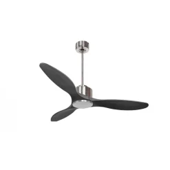 Modulo de KlassFan - Super destratificateur et ventilateur DC 132 cm Chrome pales bois noir sans Lumière 25 à 40 m²