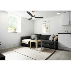 Modulo de KlassFan - Super destratificateur et ventilateur DC 132 cm Laiton bois noir Lumière dimmable 25 à 40 m²