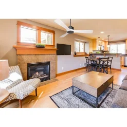 Modulo de KlassFan - Super destratificateur et ventilateur DC 132 cm Gris basalte pales bois blanc sans Lumière 25 à 40 m²