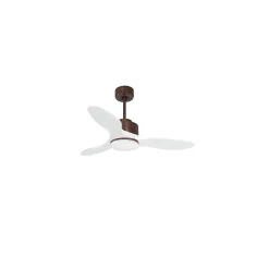 Modulo de KlassFan - Super destratificateur et ventilateur DC 106 cm Marron pales bois blanc Lumière dimmable 15 à 20 m²
