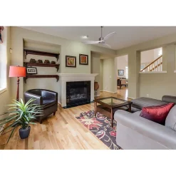 Modulo de KlassFan - Super destratificateur et ventilateur DC 132 cm Chrome pales bois blanc sans Lumière 25 à 40 m²