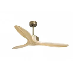 Modulo de KlassFan - Super destratificateur et ventilateur DC 132 cm Laiton pales bois clair sans Lumière 25 à 40 m²
