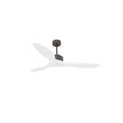 Modulo de KlassFan - Super destratificateur et ventilateur DC 132 cm Chocolat pales bois blanc sans Lumière 25 à 40 m²