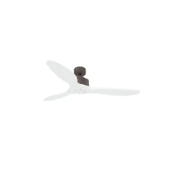 Modulo de KlassFan - Super destratificateur et ventilateur DC 132 cm Chocolat pales bois blanc sans Lumière 25 à 40 m²