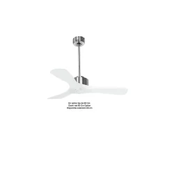 Modulo de KlassFan - Super destratificateur et ventilateur DC 106 cm Chrome pales bois blanc sans Lumière 15 à 20 m²