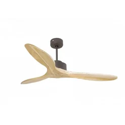 Modulo de KlassFan - Super destratificateur et ventilateur DC 132 cm Chocolat pales bois clair sans Lumière 25 à 40 m²