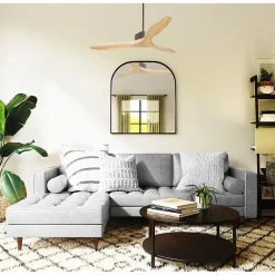 Modulo de KlassFan - Super destratificateur et ventilateur DC 132 cm Chocolat pales bois clair sans Lumière 25 à 40 m²