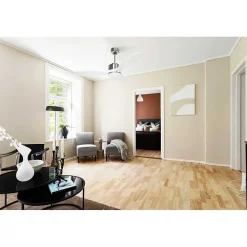 Modulo de KlassFan - Super destratificateur et ventilateur DC 132 cm Chrome bois blanc Lumière dimmable 25 à 40 m²