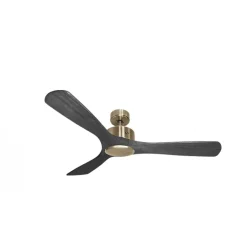 Modulo de KlassFan - Super destratificateur et ventilateur DC 132 cm Laiton pales bois noir sans Lumière 25 à 40 m²