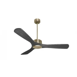 Modulo de KlassFan - Super destratificateur et ventilateur DC 132 cm Laiton pales bois noir sans Lumière 25 à 40 m²
