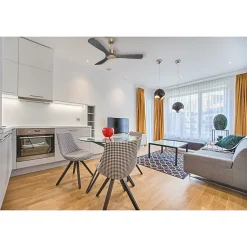 Modulo de KlassFan - Super destratificateur et ventilateur DC 132 cm Laiton pales bois noir sans Lumière 25 à 40 m²