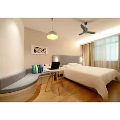 Modulo de KlassFan - Super destratificateur et ventilateur DC 106 cm Gris basalte pales bois noir sans Lumière 15 à 20 m²