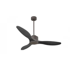 Modulo de KlassFan - Super destratificateur et ventilateur DC 132 cm Chocolat pales bois noir sans Lumière 25 à 40 m²