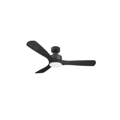 Modulo de KlassFan - Super destratificateur et ventilateur DC 132 cm Gris basalte pales bois noir Lumière dimmable 25 à 40 m²