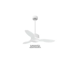 Modulo de KlassFan - Super destratificateur et ventilateur DC 106 cm Blanc pales bois blanc sans Lumière 15 à 20 m²