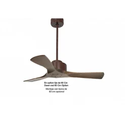 Modulo de KlassFan - Super destratificateur et ventilateur DC 106 cm Marron pales bois sombre sans Lumière 15 à 20 m²