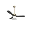 Modulo de KlassFan - Super destratificateur et ventilateur DC 132 cm Laiton bois noir Lumière dimmable 25 à 40 m²