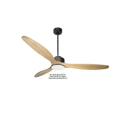 Modulo de KlassFan - un super destartificateur et ventilateur de plafond avec Lumière,gris basalt bois clair,thermostat
