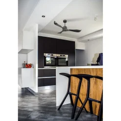 Modulo de KlassFan - Ventilateur de plafond DC sans Lumière Noir et gris basalte, thermostat idéal pour 21 à 25 m²