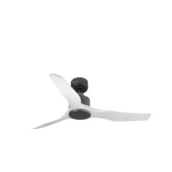 Modulo de KlassFan - Ventilateur de plafond DC sans Lumière Blanc et gris basalte, thermostat idéal pour 25 à 40 m²