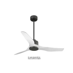 Modulo de KlassFan - Ventilateur de plafond DC sans Lumière Blanc et gris basalte, thermostat idéal pour 25 à 40 m²