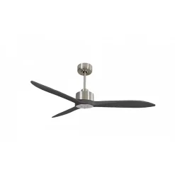 Modulo Latino III - Super destratificateur et ventilateur DC 132 cm chrome pales bois noir idéal 26 à 40 m²