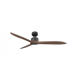 Modulo Latino III - Super destratificateur et ventilateur DC 132 cm noir pales bois sombres idéal 26 à 40 m²