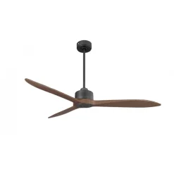 Modulo Latino III - Super destratificateur et ventilateur DC 132 cm noir pales bois sombres idéal 26 à 40 m²