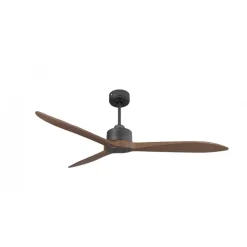 Modulo Latino III - Super destratificateur et ventilateur DC 132 cm noir pales bois sombres idéal 26 à 40 m²
