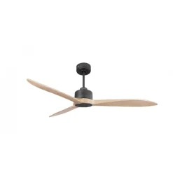 Modulo Latino III - Super destratificateur et ventilateur DC 132 cm noir pales bois clair idéal 26 à 40 m²