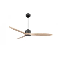 Modulo Latino III - Super destratificateur et ventilateur DC 132 cm noir pales bois clair idéal 26 à 40 m²