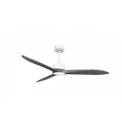Modulo Latino III - Super destratificateur et ventilateur DC 132 cm blanc pales bois gris idéal 26 à 40 m²