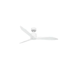 Modulo Latino III - Super destratificateur et ventilateur DC 132 cm blanc pales bois blanc idéal 26 à 40 m²