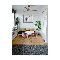 Modulo Latino Slim - Super destratificateur et ventilateur DC 132 cm marron pales bois sombre idéal 26 à 40 m²