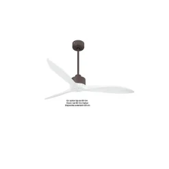 Modulo Latino Slim - Super destratificateur et ventilateur DC 132 cm chocolat pales bois blanc idéal 26 à 40 m²