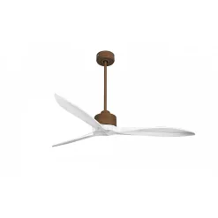 Modulo Latino Slim - Super destratificateur et ventilateur DC 132 cm marron pales bois blanc idéal 26 à 40 m²