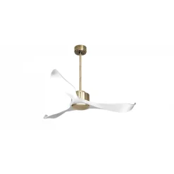 Modulo Regular Exterior - un ventilateur pour extérieur IP44, DC 132 cm Laiton pales abs blanc sans Lumière 20 à 30 m²