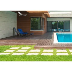 Modulo Regular Exterior - un ventilateur pour extérieur IP44, DC 132 cm Chrome pales abs blanc sans Lumière 20 à 35 m²