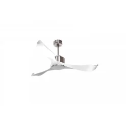 Modulo Regular Exterior - un ventilateur pour extérieur IP44, DC 132 cm Chrome pales abs blanc sans Lumière 20 à 30 m²