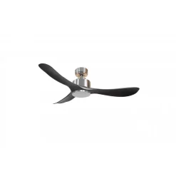 Modulo Regular Exterior - un ventilateur pour extérieur IP44, DC 132 cm Chrome pales abs noir sans Lumière 20 à 35 m²