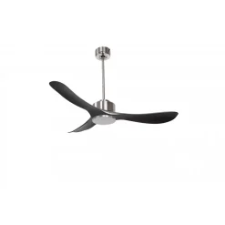 Modulo Regular Exterior - un ventilateur pour extérieur IP44, DC 132 cm Chrome pales abs noir sans Lumière 20 à 35 m²