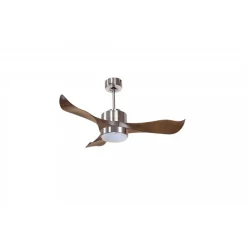 Modulo Regular Exterior - un ventilateur pour extérieur IP44, DC 106 cm Chrome pales abs marron Lumière dimmable 10 à 20 m²