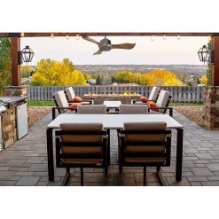 Modulo Regular Exterior - un ventilateur pour extérieur IP44, DC 106 cm Gris basalte pales abs marron sans Lumière 10 à 20 m²