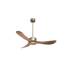 Modulo Regular Exterior - un ventilateur pour extérieur IP44, DC 132 cm Laiton pales abs marron sans Lumière 20 à 35 m²