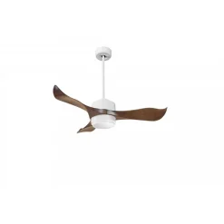 Modulo Regular Exterior - un ventilateur pour extérieur IP44, DC 106 cm Blanc pales abs marron Lumière dimmable 10 à 20 m²