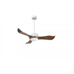 Modulo Regular Exterior - un ventilateur pour extérieur IP44, DC 106 cm Blanc pales abs marron sans Lumière 10 à 20 m²