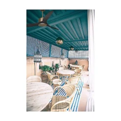 Modulo Regular Exterior - un ventilateur pour extérieur IP44, DC 127 cm Laiton pales abs noir sans Lumière 20 à 30 m²