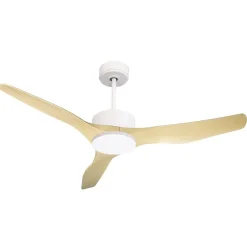 Modulo Regular Exterior - un ventilateur pour extérieur IP44, DC 127 cm Blanc pales abs marron sans Lumière 20 à 30 m²